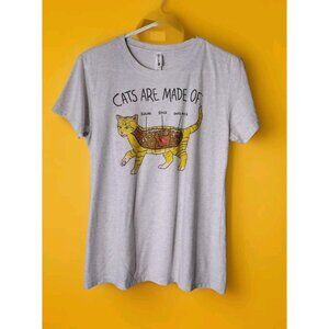 Cat Shirt Womens XL Short Sleeve Next Level Apparel Funny Casual